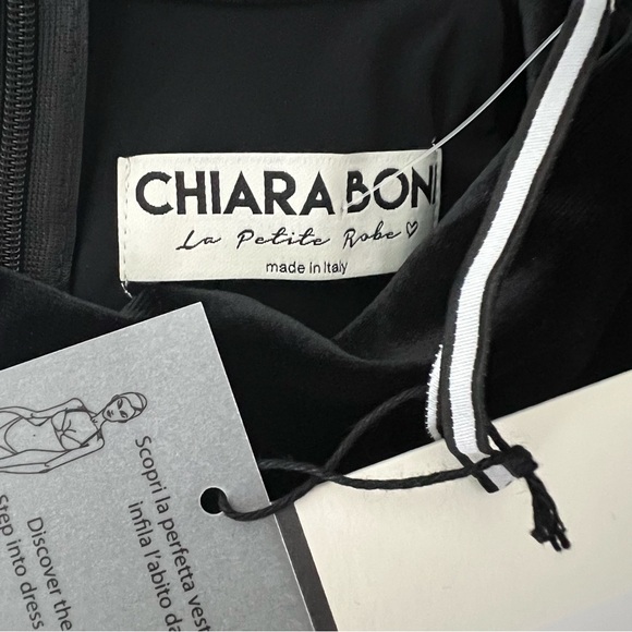 NEW NWT Chiara Boni La Petite Robe Ablah Sleeveless Velvet Peplum Gown Black - Picture 11 of 15